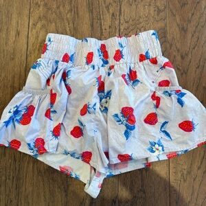 FP Movement by Free People Pale Blue with Strawberries! Athletic Shorts